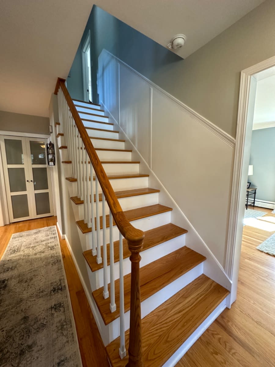 stairwell painting in Southside Binghamton, NY